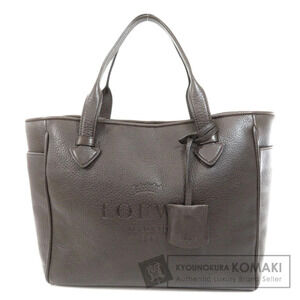 Loewe Heritage tote bag debossed anagram logo dual Handles Brown
